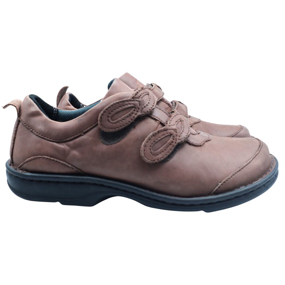 PW Minor Seville Brown Leather Women Therapeutic Ortho Comfort 8.5 Hook Loop